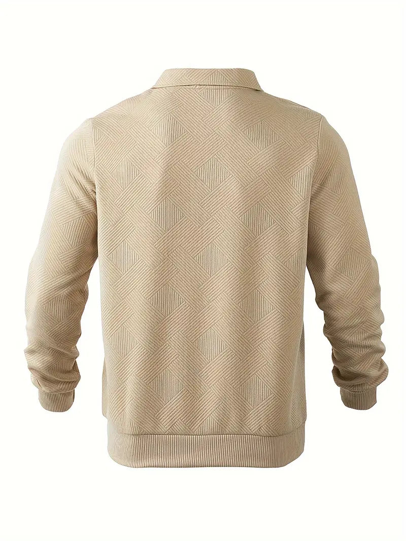 Erick | Vintage-Pullover mit Reißverschluss und geometrischem Design