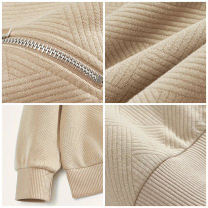 James™ - Suéter Vintage com Design Geométrico e Zíper