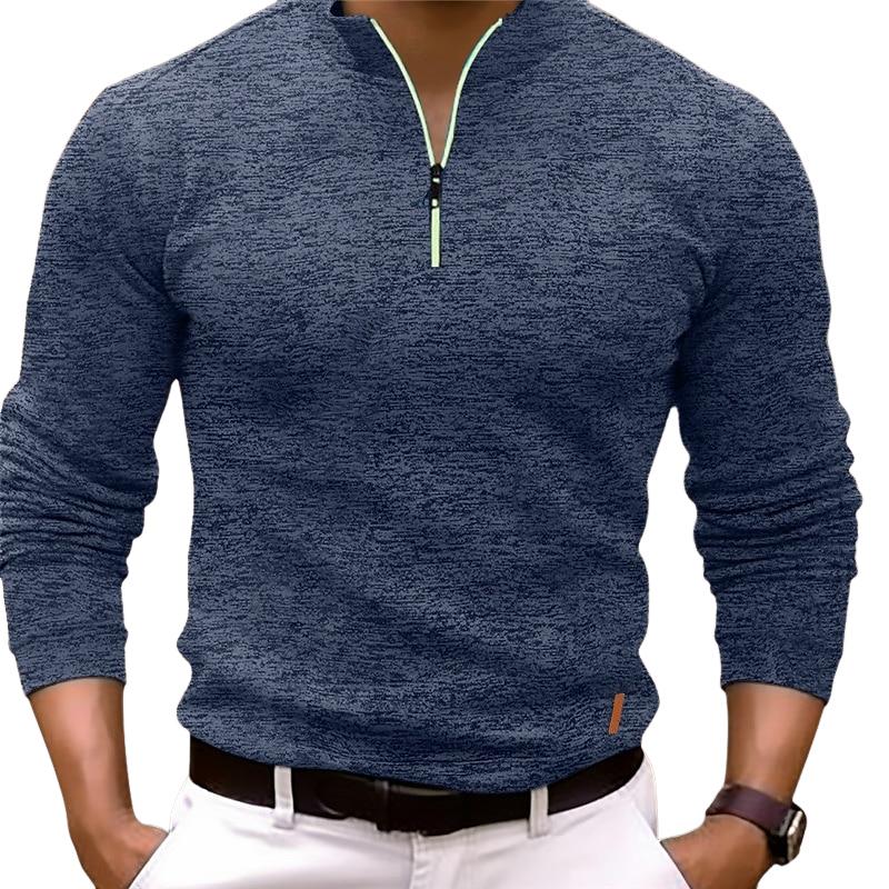 Liam™ – Stilvolles Poloshirt mit Stehkragen und langen Ärmeln
