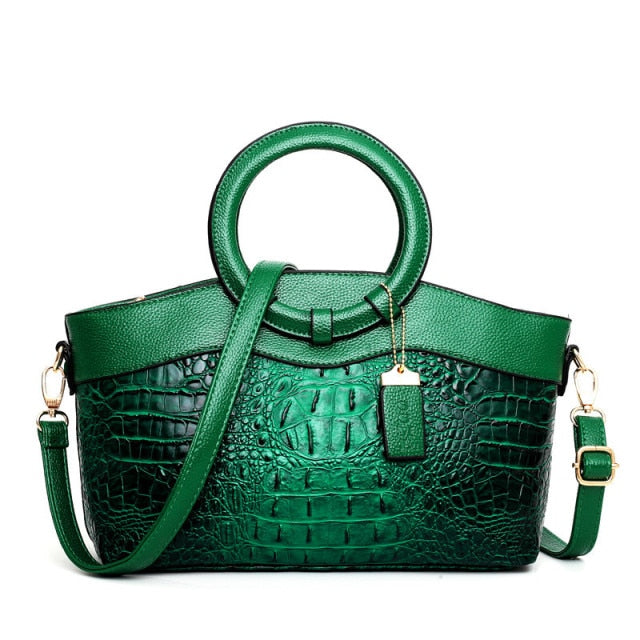 Ella™ – Elegante handgefertigte Kroko-Ledertasche