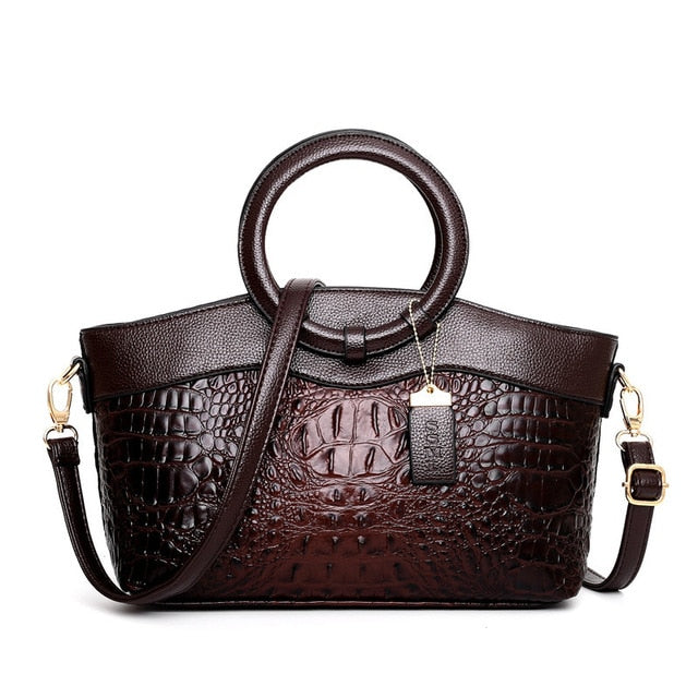Ella™ – Elegante handgefertigte Kroko-Ledertasche