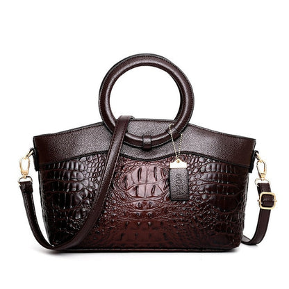 Ella™ – Elegante handgefertigte Kroko-Ledertasche