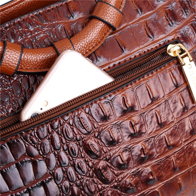 Ella™ – Elegante handgefertigte Kroko-Ledertasche