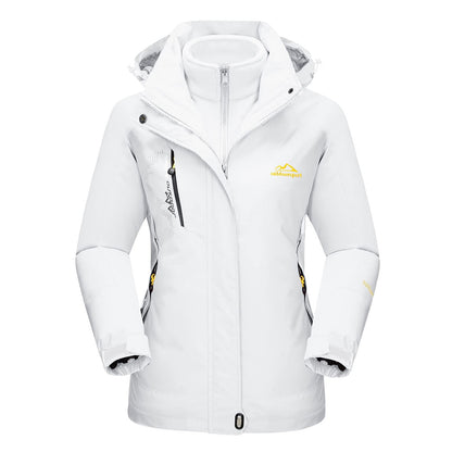Women's Waterproof 3-in-1 Ski Jacket - Winter Snow Coat with Fleece Liner