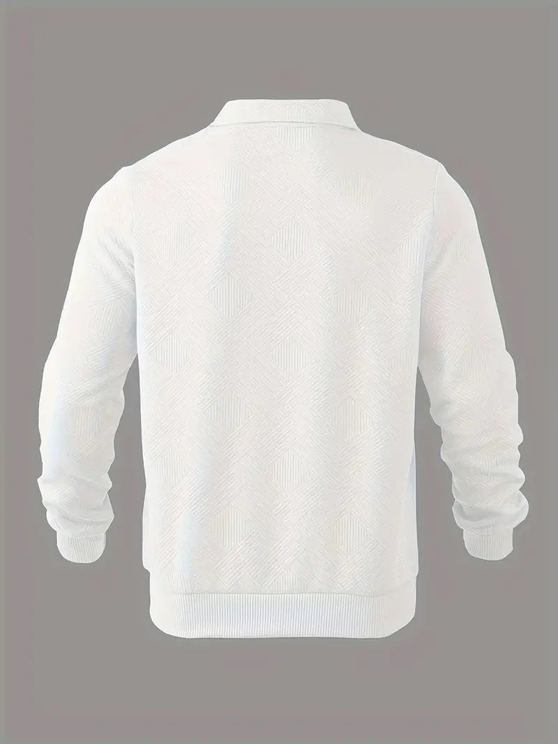 Erick | Vintage-Pullover mit Reißverschluss und geometrischem Design