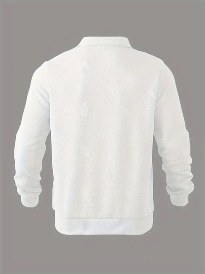 Erick | Vintage-Pullover mit Reißverschluss und geometrischem Design
