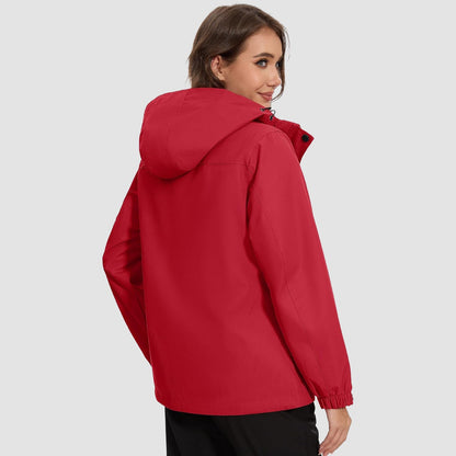 Women's 3 in 1 Ski Jacket Water Resistant Winter Snow Coat Warm Fleece Lined Windproof Hiking Rain Outwear