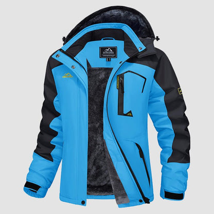 Women's Water-Resistant Fleece Ski Jacket with 4 Pockets - Warm Parka