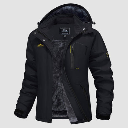 Women's Water-Resistant Fleece Ski Jacket with 4 Pockets - Warm Parka