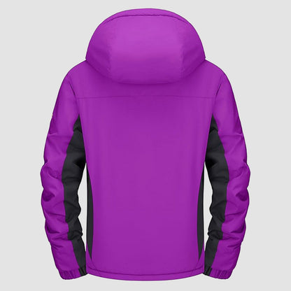 Warm Women's Waterproof Fleece Lined Ski Jacket with Hood – Perfect for Winter Activities