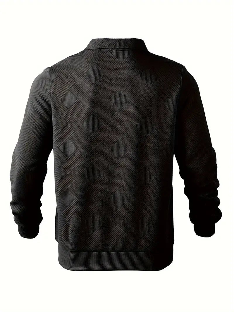 Erick | Vintage-Pullover mit Reißverschluss und geometrischem Design